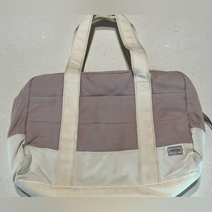 Vintage Purple and white clothe porter bag